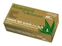 Aloegard Powder Free Green "Stretch" Synthetic (Vinyl) Non-Med Gloves with Aloe Vera , Size Small , 80/Box , 10 Box/Case , A5000-S