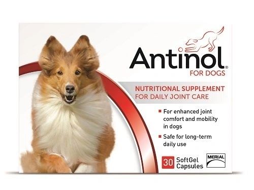 Antinol for Dogs, Nutritional Supplement for Daily Joint Care, 30 SoftGel Capsules , Vetz Petz 74130