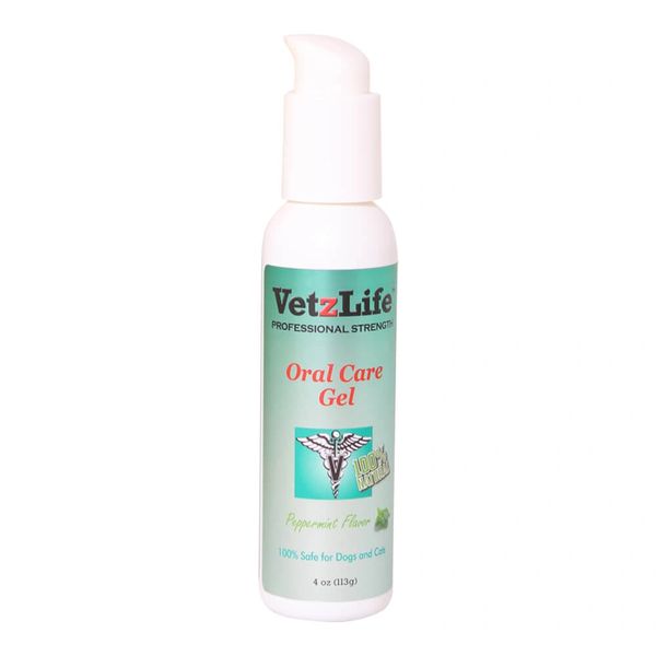 VetzLife Oral Care Gel, Professional Strength, Peppermint, 4.5oz , Vetzlife Products 811