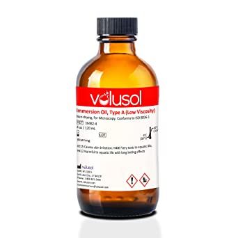 Immersion Oil Type A, Low Viscosity, 4oz , Volu-Sol 16482-4