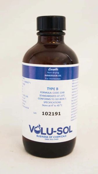 Immersion Oil Type B, High Viscosity, 4oz , Each , 12/Case , Volu-Sol 16484-4