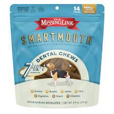 The Missing Link Original Smartmouth Dog Dental Chew Sm Med , 28/Pack , WF Young 400180