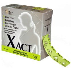 Mammography Lesion Marker Xact Green 10 mm Triangle 2/5 X 3/4 Inch , 120/Box , 24 Box/Case , Solstice M10TM