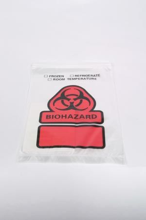 Ziplock Specimen Transport Bag, 6" x 10", Clear, 4" x 3" Absorbent Pad & Outer Pouch, 1000/cs , ADI Medical 41003