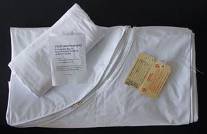 Post Mortem Bag, Curved Zipper, Adult, 3 Tags, 36" x 90", 10/cs , ADI Medical 40369