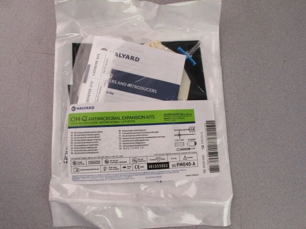 ON-Q Expansion Kit, Silversoaker Antimicrobial Catheter, 2.5" (6.5cm), T-Peel Needle 17G x 3.25", 5/cs , Avanos PM010-A