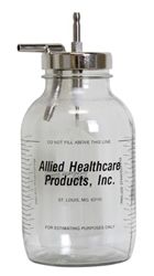 Canister Suction 1200cc Glass Bottle With Cap/Float Assembly Each , Allied Health Care 01-90-3489