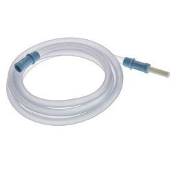 Suction Connector Tubing AMSure® 10 Foot Length 0.25 Inch I.D. Sterile Tube to Tube Connector Clear NonConductive PVC , 50/Case , Amsino AS826