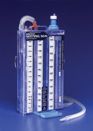 Chest Drain System Argyle Sentinel Seal 2500 mL , 5/Case , Cardinal 8888571513