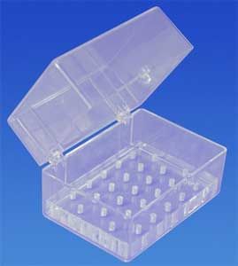 Plexiglas, Clear, 72 Hole Bur Blocks, 5" x 2" x 1/2", 10/16 Hole Spacing , 10/Pack , Palmero 1516DFG