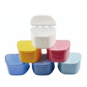 Denture Boxes, 3-3/4" x 3" x 2-3/8", Assorted Colors, 120/Case , Dukal UDB-7406