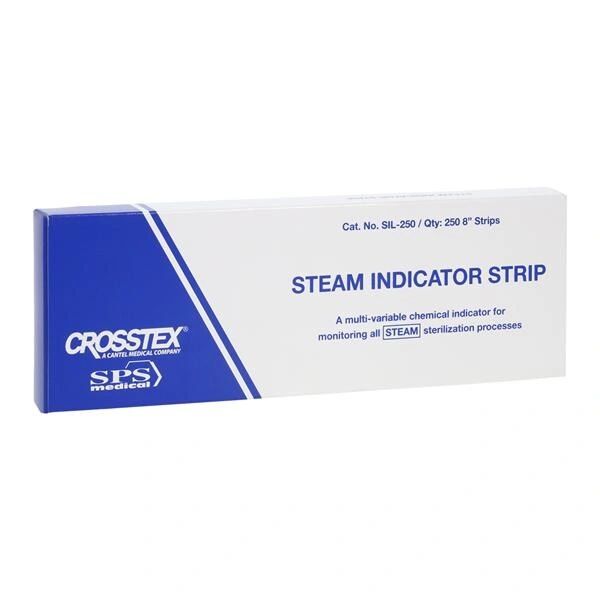 Steam Indicator Strip, Laminated, 8in, Type 4, 250/bx , 10 Box/Case , Crosstex SIL-250-L-Case