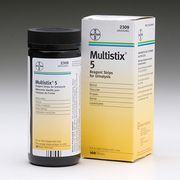 Multistix 5 Urine Reagent Strip 100 Test Strips/Box , 24 Box/Case Bayer 2309 , Siemens 10337415-Case