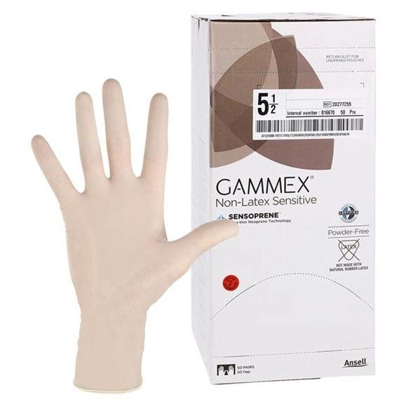 Gammex Polyisoprene Surgical Gloves 5.5 Cream, 50 Pairs/Box , 4 BX/Case , Ansell 20277255