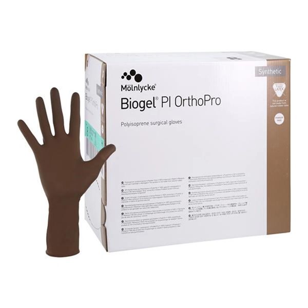 Surgical Glove Biogel PI OrthoPro Size 6 Sterile Polyisoprene Standard Cuff Length Micro-Textured Brown Not Chemo Approved , 40 pair/Box , 4 Box/Case , Biogel 47660