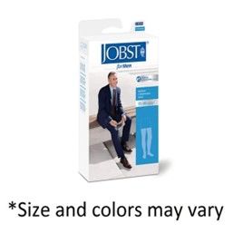 Jobst forMen Compression Socks Knee High/Full Calf Closed Toe Large Black , BSN 115297