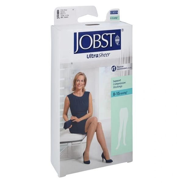 Jobst Ultrasheer SupportWear Compression Pantyhose Waist High Medium Silky Beige , BSN 117234