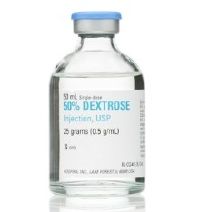 Caloric Agent Dextrose / Water, Preservative Free 50% Intravenous Injection Single Dose Vial 50 mL , 25/Pack , Hospira 00409664802