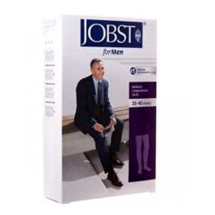 Jobst for Men Compression Socks Thigh High Large Black , 1 Pair , BSN 115414