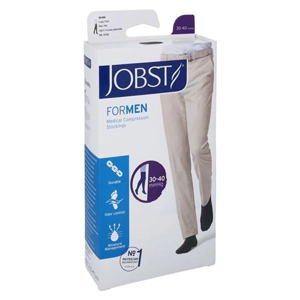 Jobst forMen Compression Socks Thigh High XL Black , BSN 115415