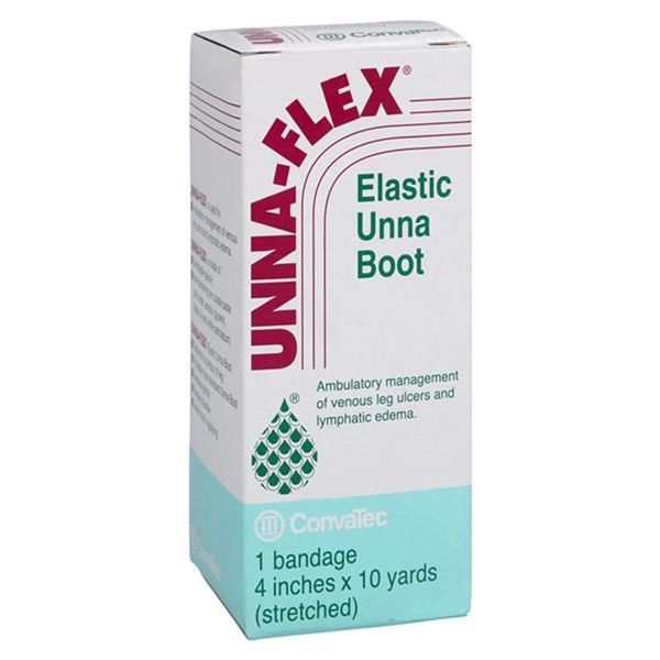 Unna-Flex Unna Boot Bandage Elastic 4"x10yd White Each, 12 EA/BX , Convatec 650941