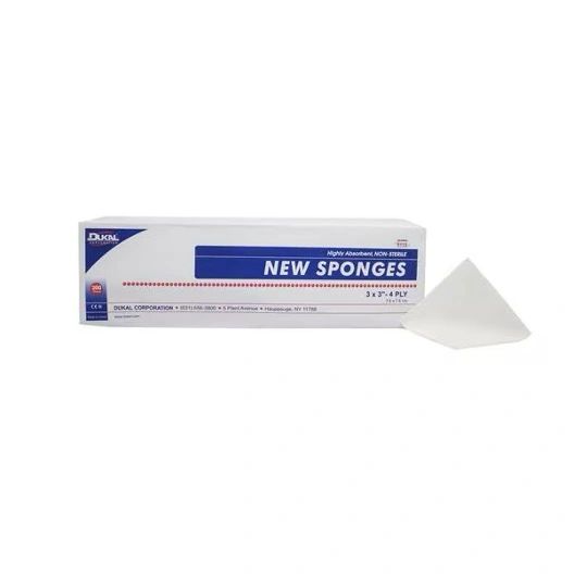 Rayon/Polyester Blend New Sponge 3x3" 4 Ply Non-Sterile Non-Woven, 20 BG/CA-Dukal-6113