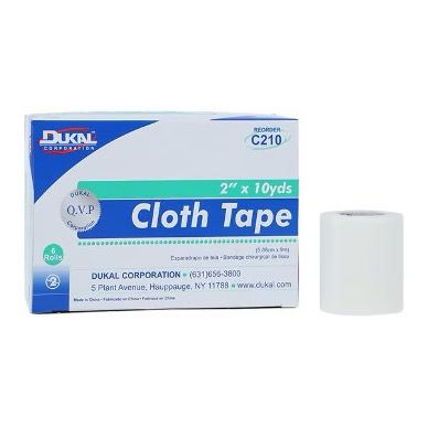 Surgical Tape Cloth 2"x10yd White Non-Sterile 6/Bx-Dukal-C210