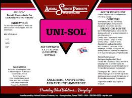 Uni-Sol Analgesic, Antipyretic and Anti-inflammatory Liquid Concentrate, 1 Gallon Animal Science Products 32282019
