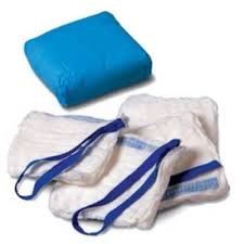 Laparotomy Sponges, X-Ray Detectable, Pre-Washed, Loop with Plastic Ring, 18" x 18", Sterile, 5/pk, 40 pk/cs , Cardinal 23250-402