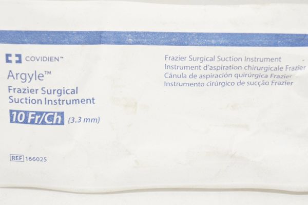 Frazier Suction Instrument, 10FR, 3.3mm, 40/cs , Cardinal 166025