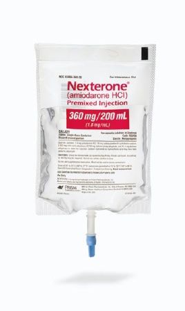 Nexterone® Antiarrhythmic Agent Amiodarone HCl / Dextrose, Iso-osmotic Solution 360 mg / 200 mL Intravenous Injection Flexible Bag 200 mL , 10/Case , Baxter 43066036020