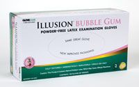 Illusion Glove PF Bubble Gum Blue Medium 100/Bx , 10 Box/Case