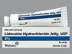 Local Anesthetic Lidocaine HCl 2% Topical Jelly Tube 5 mL , 10/Case , Actavis 00591301226