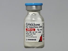 Cephalosporin Ceftriaxone Sodium 500 mg Intramuscular or Intravenous Injection Vial 15 mL , Sandoz 00781320785