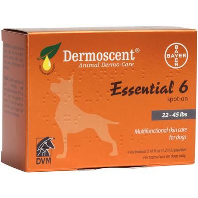 Dermoscent® Essential 6 Spot-On Skin Care (22-45 lb) - 4/Pkg , Bayer 00724089774200