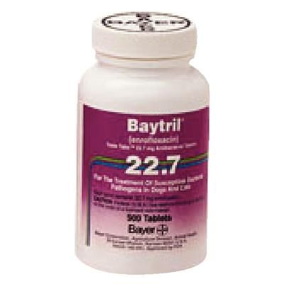 Baytril® Taste Tablets , 22.7 mg , 500/Bottle , Bayer 00724089003881