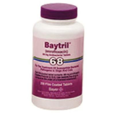 Baytril® Purple Tablets 250/Bottle 68 mg , Bayer 00724089018823