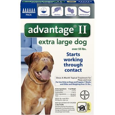 Advantage® II Canine , 12/Pack , For Extra Large Dogs , Bayer 00724089203212