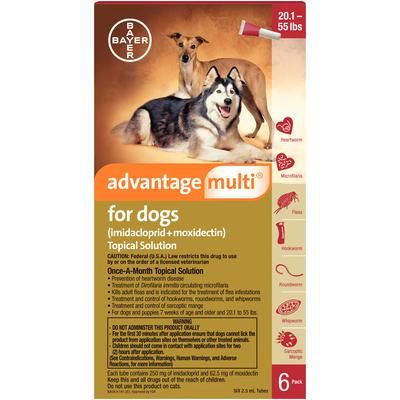 Advantage Multi® for20-55 Lbs Dogs , 12/Pack , Bayer 00724089914705