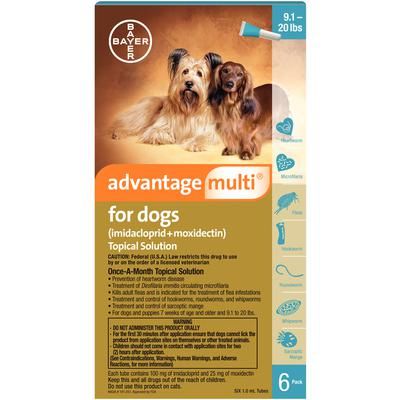 Advantage Multi® for 9-20 Lbs Dogs , Bayer 00724089914620