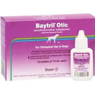 Baytril® Otic 15 ml , For Dogs , 12/Box , Bayer 00724089904201 | Allmedtech.com