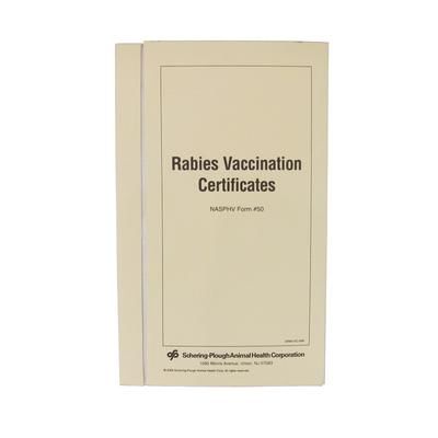 Rabies Vaccination Certificates 75/Pkg , Merck Intervet 067631