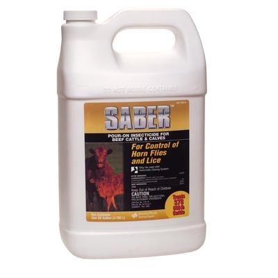 Saber™ Pour-On Insecticide 1% 900ml - 6/Case , Merck Intervet 065526