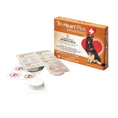 Tri-Heart® Plus Chewable Tablets 6 Doses x 10 Boxes , Merck Intervet 073919