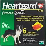 Heartgard Tablets , 6 Doses; 10 Box/Carton , 26-50 lb ,MERIAL 38172A60