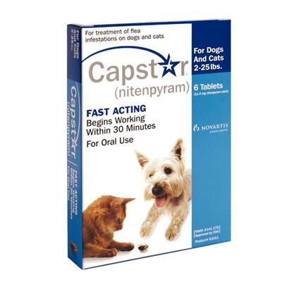 Capstar Tablets , 6 Doses; 10 Box/Carton , For 2-25 lb Dogs & Cats ,Elanco CA4920Y07AM