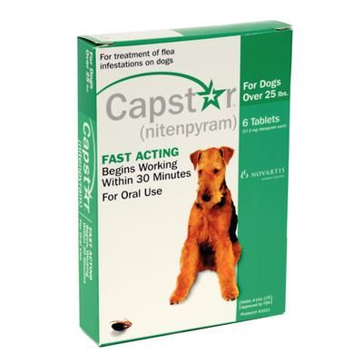 Capstar Tablets 6 Doses; 10 Box/Carton , 25 lb and up Dogs , Elanco CA4925Y07AM