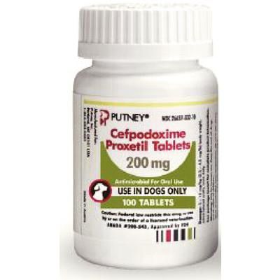 Cefpodoxime Proxetil Tablets , 200 mg - 100/Bottle , PUTNEY 26637033210