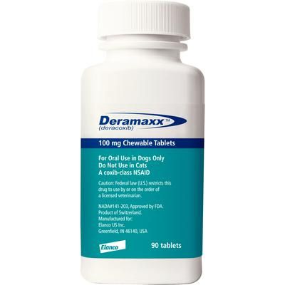 Deramaxx Chewable Tablets , 100 mg , 90/Bottle , ELANCO CA4995090AM