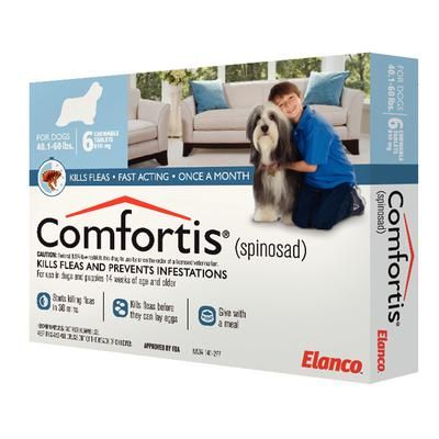 Comfortis™ Chewable Tablets , 6 Doses x 10 Boxes , 4 0.1-60 Lb Dogs , ELANCO ANIMAL HEALTH CA4225Y07AM